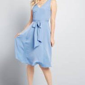 Modcloth Powder Blue Timeless Magnetism A-line Dress
